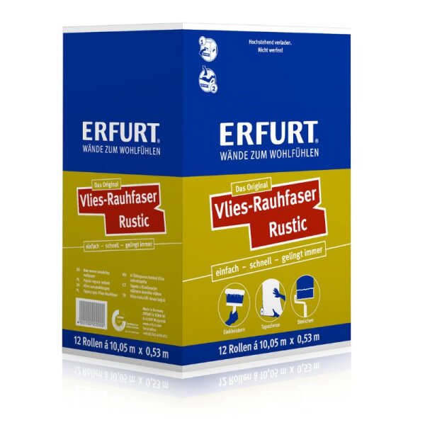 ERFURT Vlies-Rauhfaser Rustic, Karton (12 x Rolle)