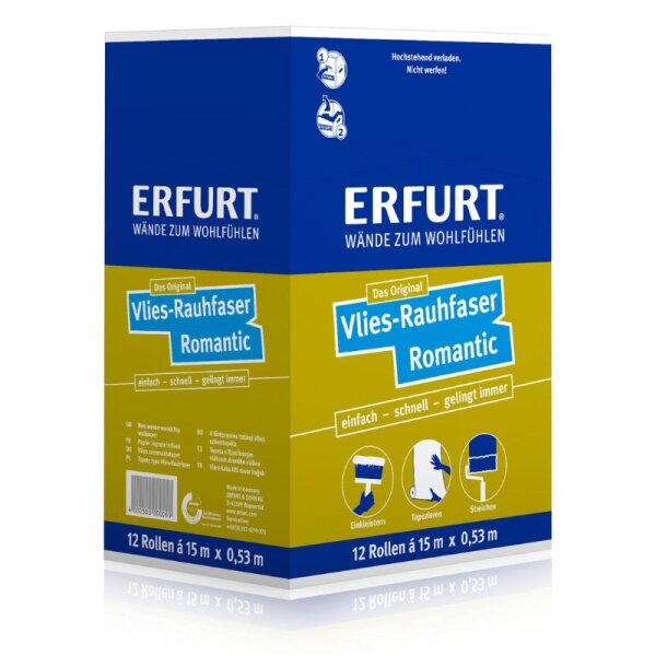 ERFURT Vlies-Rauhfaser Romantic, Karton (12 x Rolle)