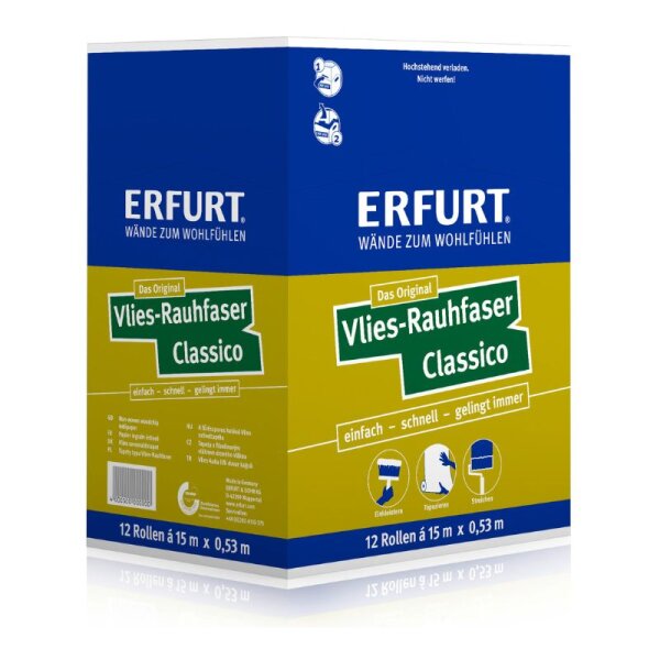 ERFURT Vlies-Rauhfaser Classico, Karton (12 x Rolle)
