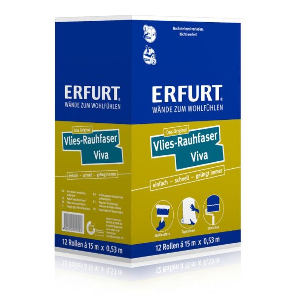 ERFURT Vlies-Rauhfaser Viva, Karton (12 x Rolle)