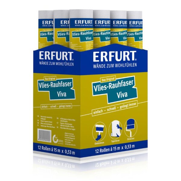 ERFURT Vlies-Rauhfaser Viva, Karton (12 x Rolle)