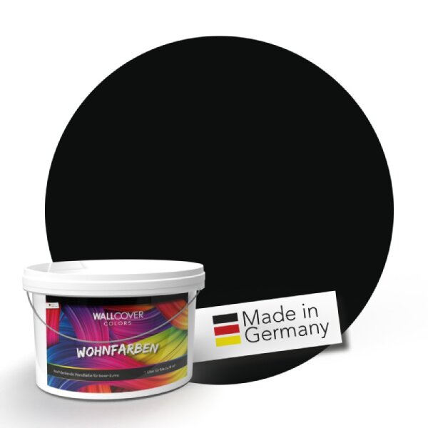 (SAMPLE) Wandfarbe Schwarz Wallcover Colors S 9000-N