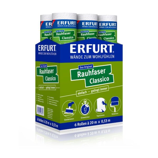 (SAMPLE) ERFURT Rauhfaser Classico, Karton (6 x Rolle)