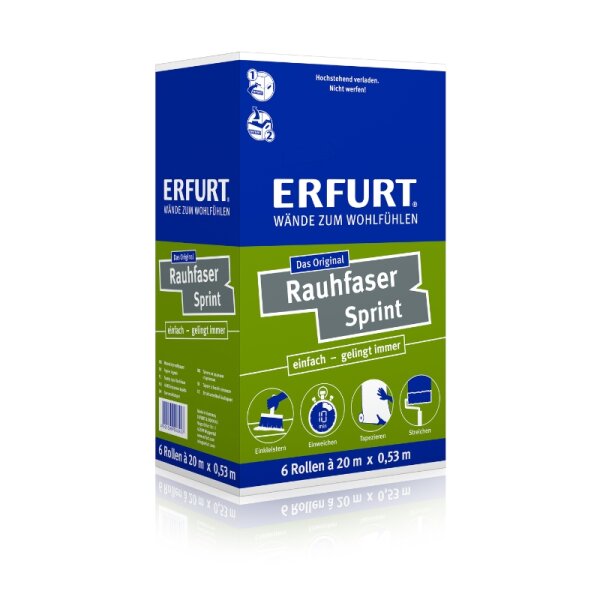(SAMPLE) ERFURT Rauhfaser Sprint, Karton (6 x Rolle)