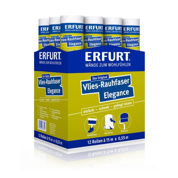 (SAMPLE) ERFURT Vlies-Rauhfaser Elegance, Karton (12 x Rolle)
