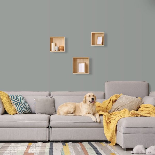 Wandfarbe Dunkelgrau Moon 4D Wallcover Colors S 4005-B80G