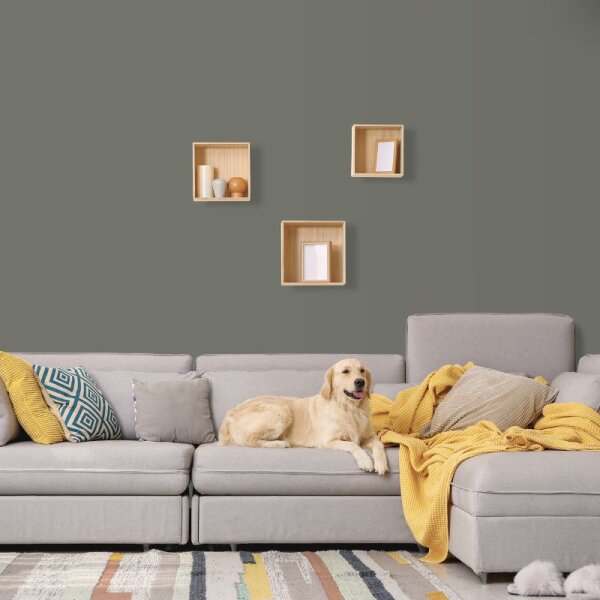 Wandfarbe Graugrün Dunkelgrau Shadow 2E Wallcover Colors S 6005-G50Y