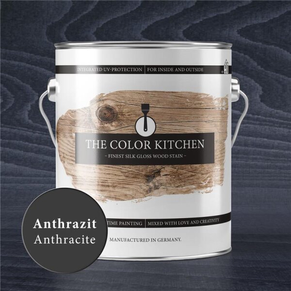 Holzlasur Anthrazitgrau Serious Anthracite für Innen/Aussen Seidenglänzend 2,5l